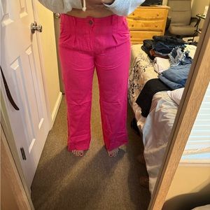 Bright pink pants